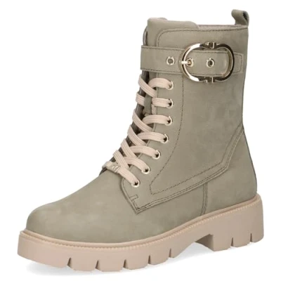 Image of CAPRICE Women&#039;s Lace Boot Flat 9 25211 43 Ankle, Khaki Nubuck, 7.5 UK