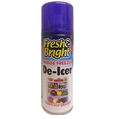 Image of Anti Bacterial Fridge Freezer De Icer Spray Deicer Cleaner Genuine Fresh &amp; Bright 200ml Quick Ice Remover (Pack of 1)