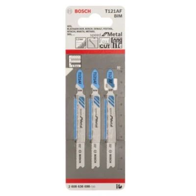 Image of Bosch Professional 5x Jigsaw Blade T 121 AF Speed for Metal (for Steel sheets, Accessories Jigsaw)
