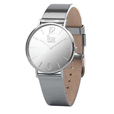 Image of Ice Watch CITY sparkling Metal Silver Women&#039;s wristwatch with leather strap 015089 (Small)