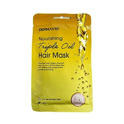 Image of DERMA V10 NOURISHING SHEET FACE MASK TRIPLE OIL