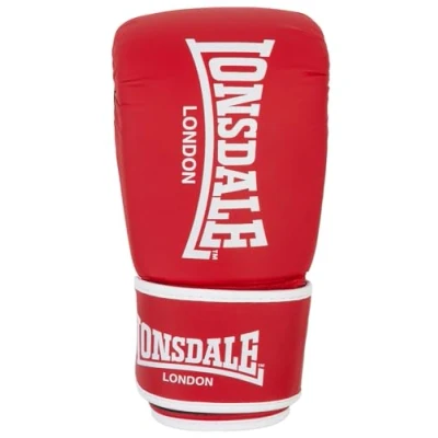 Image of Lonsdale Barley Faux Leather Boxing Gloves Red/White L