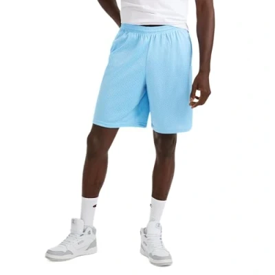 Image of Champion Men&#039;s Mesh Gym, Lightweight Athletic Shorts (Reg. Or Big &amp; Tall), Swiss Blue C Patch Logo, Medium