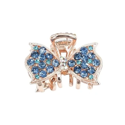 Image of yangzerang Rhinestone Butterfly Hair Claw Clips Vintage Hairpin Small Jaw Clip Pin Crystal Rhinestones Barrettes Fashion Headwear Accessories for Women