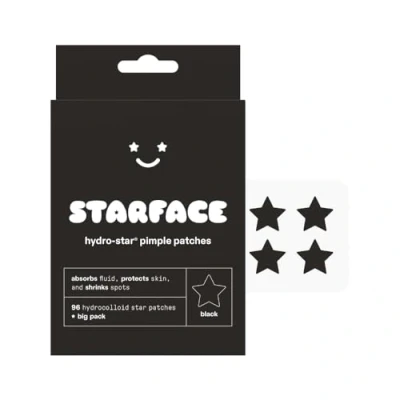 Image of Starface World Black Star Big Pack, Hydrocolloid Pimple Patches, Absorb Fluid and Reduce Redness, Cute Shape, Cruelty Free Skincare (96 Count)