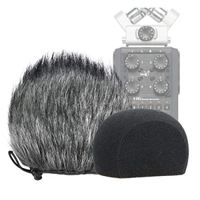 Image of H6 Windscreen Muff and Foam for Zoom Portable Handy Recorder Indoor Outdoor Microphone by YOUSHARES (2 PACK)