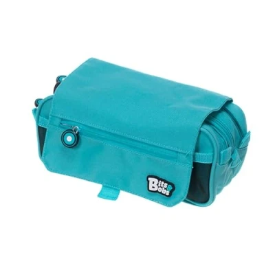 Image of Grafoplás School Case Three Compartments with Flap Turquoise Bits &amp; Bobs Vivid Colours 23 x 10 cm Includes Time and Identification Zone, Turquoise, 23x10x10cm,