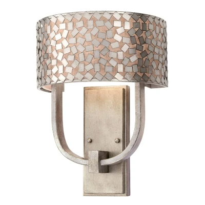 Image of QUOIZEL Confetti wall light in antique silver