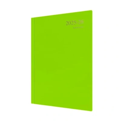 Image of Collins &#039;Essentials&#039; 12 Month Mid/Academic Year Planner, July 2025 2026 Week to View Appointments Diary, A4 Hard Cover, Lime