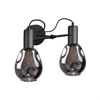 Image of Kari Wall Lamp Black, 25cm, 2x E27