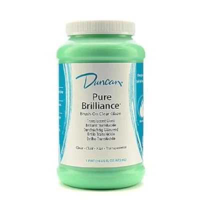 Image of Duncan Pure Brilliance Clear Glaze Brush on 16 oz. jar by
