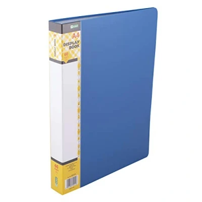 Image of D.RECT Display Book PP A4, 60 Sleeves, Folder, Solid, Presentation Offer Blue
