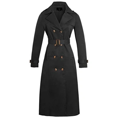 Image of SS7 Womens Maxi Trench Coat Black