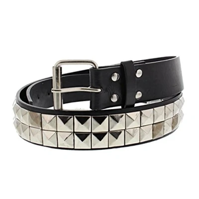 Image of Zac&#039;s Alter Ego Two Row Pyramid Studded PU Belt
