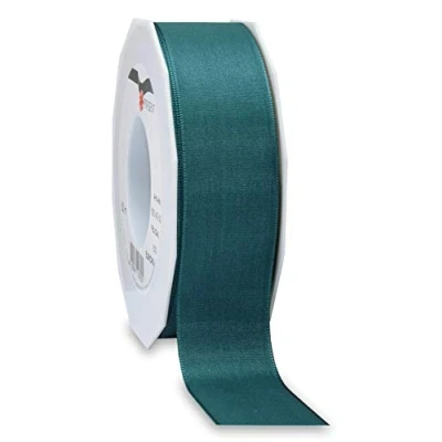 Image of Präsent Europa Taffeta Ribbon Petrol 40 mm Width, 50 m Length