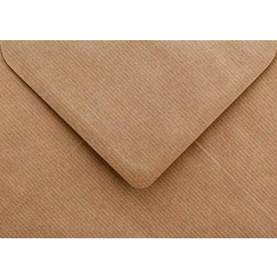 Image of C6 / A6 Brown Ribbed Kraft Envelopes x 25 Pack 114mm 162mm