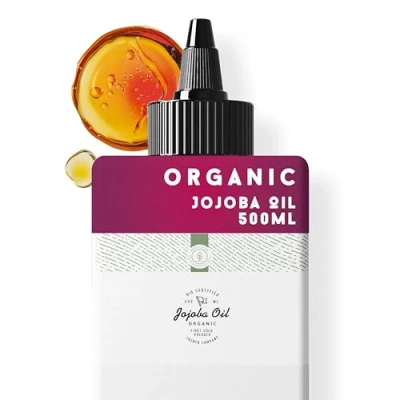 Image of 500ml Organic Jojoba Oil, Cold Pressed, Pure 100% Natural Care for Skin, Hair, Beard Vegetable Plastic Bottle Bottled in France
