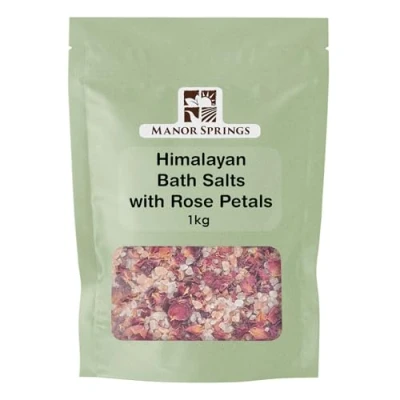 Image of Himalayan Bath Salts with Rose Petals 1kg by Manor Springs