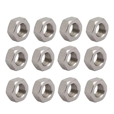 Image of 12pcs M8 x 0.75mm Pitch Metric Fine Thread 304 Stainless Steel Hex Nuts