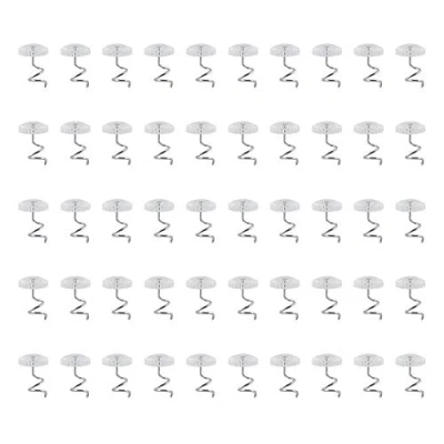 Image of Zerodis 50pcs Clear Heads Twist Pins, Upholstery Bed Skirt Pins for Sofa Covers Slipcovers Arm Armrest