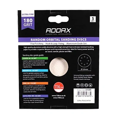 Image of 6x TIMCO Random Orbital Sanding Discs 180 Grit Red 231200 Pack of 5