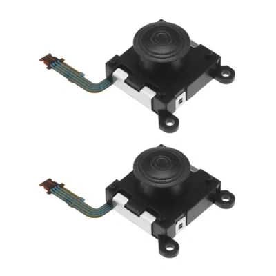 Image of ECSiNG 2Pcs 3D Button Analog Joystick Stick Replacement Compatible with Sony PS Vita 2000 Series Analogue Control Plastic Black