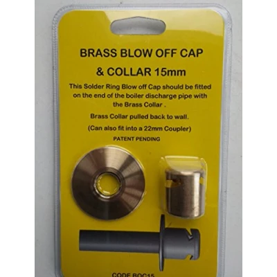 Image of BOILER PRESSURE RELIEF BLOW OFF TERMINAL COWL 15MM &amp; 22MM BRASS