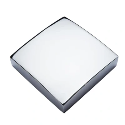 Image of Stair Newel Post Flat Cap Chrome 90mm Contemporary Square to Fit of 90x90mm (Full Cap)