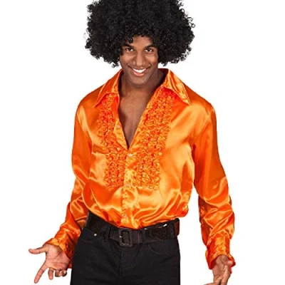 Image of Boland 10232631 Disco Shirt, Solid, Orange, XXL