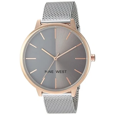 Image of Nine West Women&#039;s Sunray Dial Mesh Bracelet Watch, NW/1981