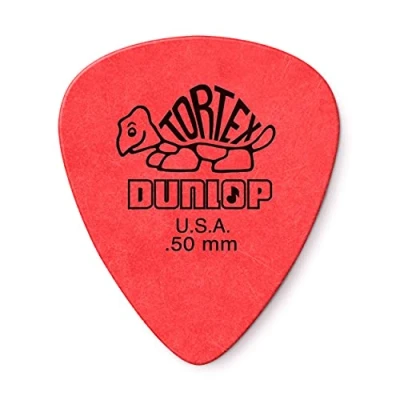 Image of Dunlop 418R Tortex Guitar Picks (pack of 72) Red 0.50mm