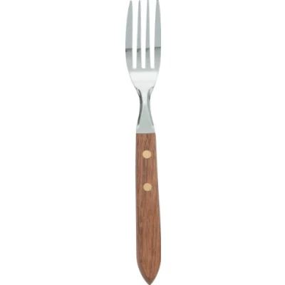 Image of Wooden Handle Steak Fork (Box of 12) traditional cutlery for your home