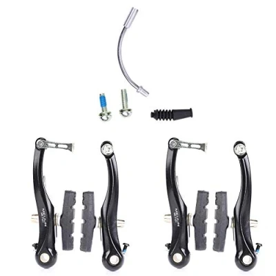 Image of Dilwe V Brake Set, Aluminum Alloy Bike Front Rear Pair Set Accessory for Mountain (2 pairs) Cycling Bicycles And Spare Parts