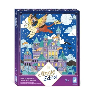 Image of Janod 4 Paintings with Glittery Lines Watercolor Painting Magic Theme School Children&#039;s Creative Leisure Kit Learning Fine Motor Skills and Concentration from 7 Years Old J09108