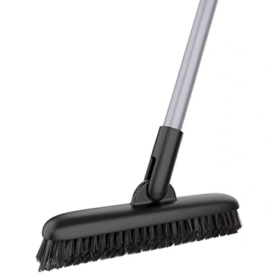 Image of MR.SIGA Grout Scrub Brush with Long Handle, Shower Floor Scrubber for Cleaning, Tile Stiff Bristles
