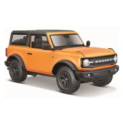 Image of Maisto Diecast 31530 Compatible with Ford Bronco Badlands, Orange/Matte Black, 2021, 1:24, Finished Model