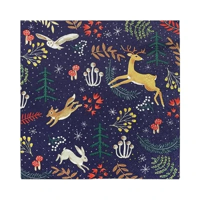 Image of Talking Tables Truly Magical Recyclable Christmas Napkins, Enchanting Winter Wonderland Themed Xmas Disposable Serviettes Perfect for Decoupage Exclusively Designed in The UK Pack of 20
