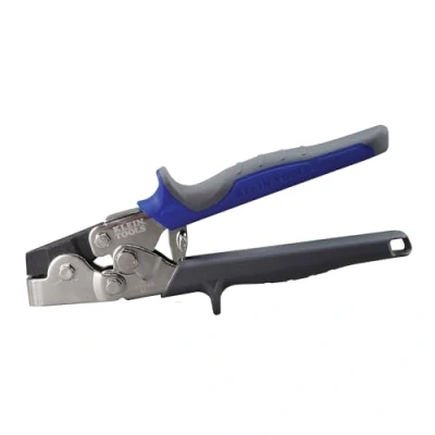 Image of Klein Tools 86528 Punch Set, Snap Lock Tool for Sheet Metal, Vinyl and Aluminum Siding, Blue/Gray