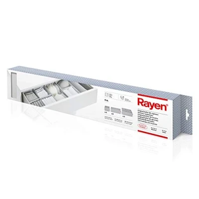 Image of Rayen Foldable Drawer containing 6 Clothes Organiser Different Sizes 14 x 10 cm, Light Grey, 28 and 2 Boxes