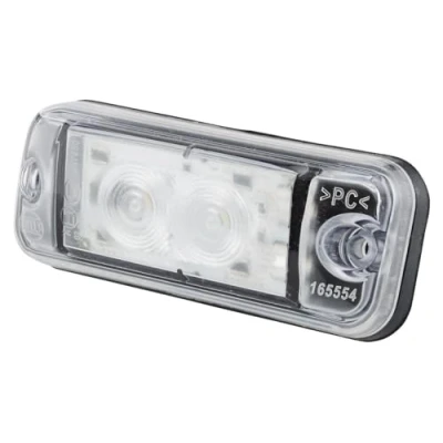 Image of HELLA 2PF 009 514 001 Position Light LED 24V Fitting/Screw Connection Lens colour: Crystal clear White Front Quantity: 1