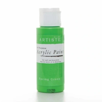Image of Artiste Acrylic Paint 59ml 2Oz Spring Green, Quick Drying Professional Art, Craft and Hobby Artists Paint, Vibrant Colour, Water Based Paints Cover All Surfaces with Ease, Ideal for Travel