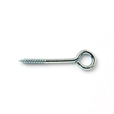 Image of Merriway BH07290 (100 Pcs) Screw In Vine Eyes, BZP Steel 75 mm (3 Inch) Pack of 100 Pieces