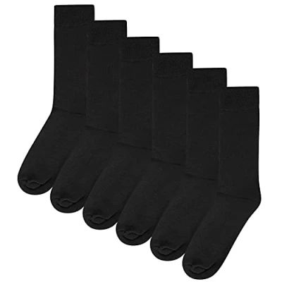 Image of Soxy Kids Thermal Socks Thick Winter Warm Brushed 6 Pack Black UK Shoe Size 12 3