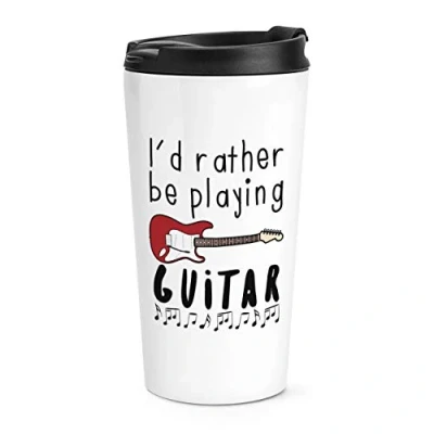 Image of I&#039;d Rather Be Playing Guitar Travel Mug Cup