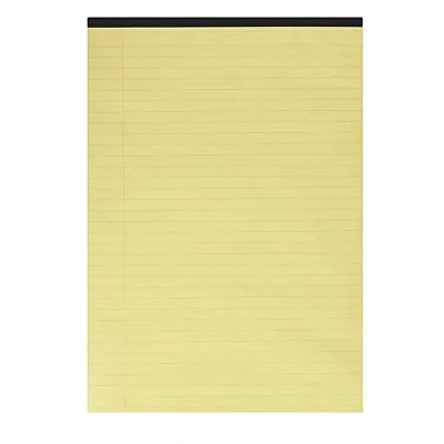 Image of Q Connect Ruled Stitch Bound Executive Pad 52 Leaves 104 Pages A4 Yellow (Pack of 10)