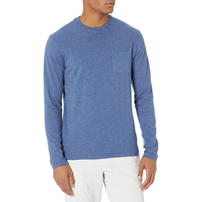 Image of Amazon Essentials Men&#039;s Slim Fit Long Sleeve T Shirt, Blue Heather, M