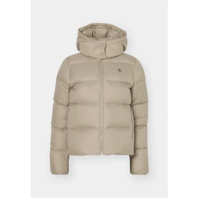 Image of Calvin Klein Jeans Short Puffer Down jacket, Women&#039;s, Size: 3XL, Brindle