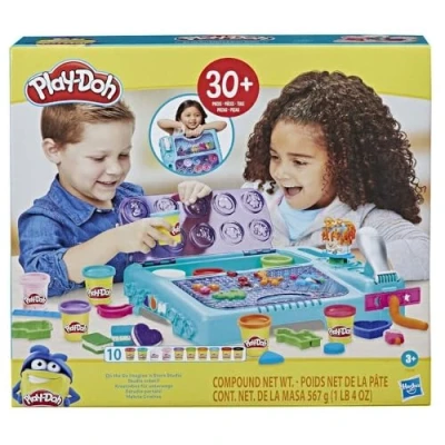 Image of Play Doh On the Go Imagine and Store Studio with Over 30 Tools 10 Cans