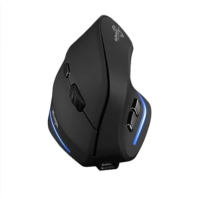 Image of zelotes Wireless Vertical Mouse,Rechargeable,2400DPI Ergonomic Mouse,2.4GHz with USB Nano Receiver,Portable Mice,Wireless Mouse for Laptop,PC,Mac