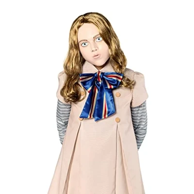 Image of Rubie&#039;s Women&#039;s M3gan Plastic Half Mask with Hair, As Shown, One Size, Size